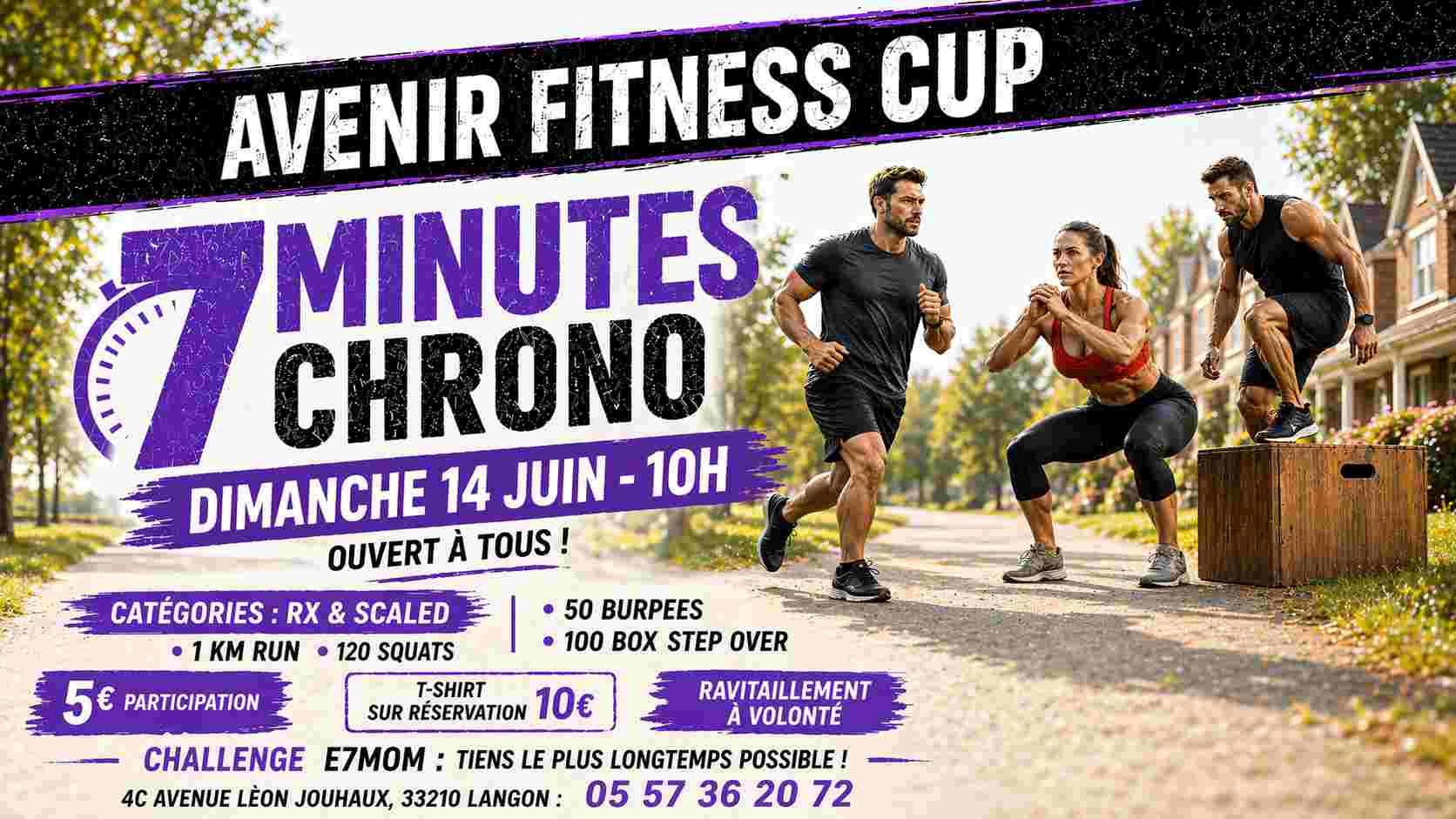 Avenir Fitness Cup — 7 Minutes Chrono — dimanche 14 juin 2026 à Langon