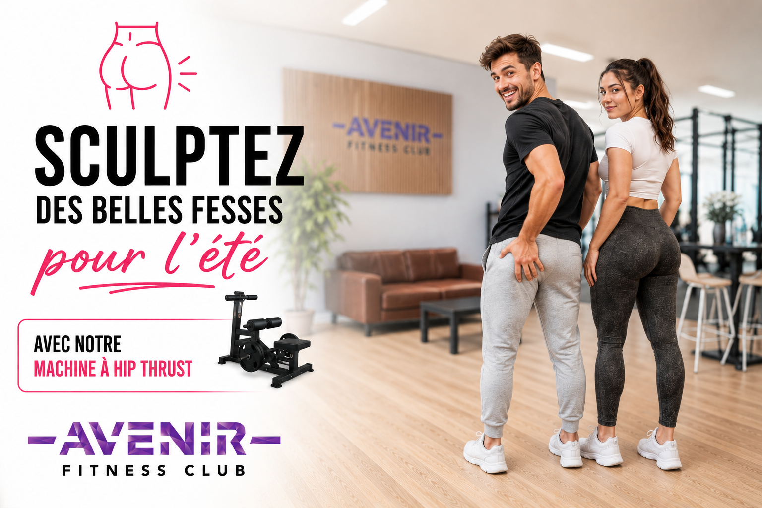 Machine à hip thrust debout Bodytone à Avenir Fitness Langon